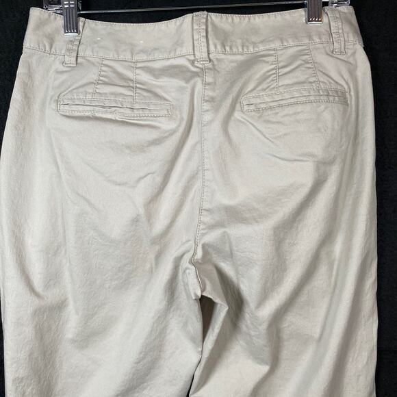 Ann Taylor Womens Pants Tan Cropped Capris Workwear Khakis Stretch 8 - Picture 11 of 12